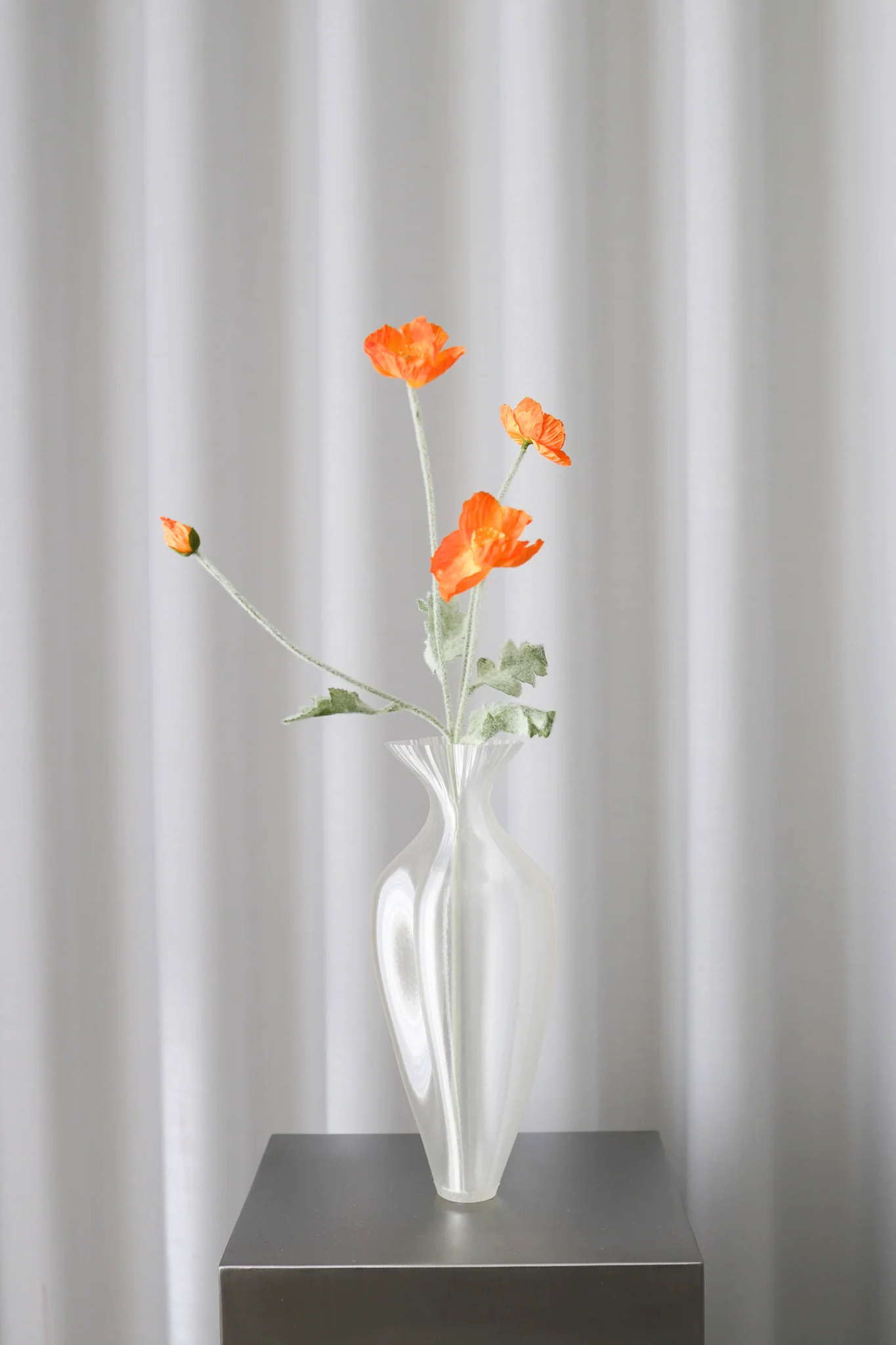 Kunstig valmue - orange